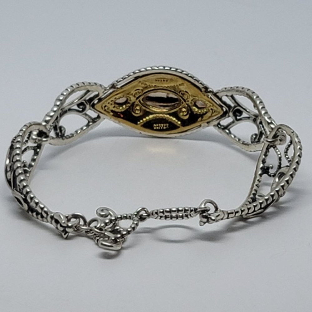 Sterling, Copper & Brass Fancy Link Bracelet by Relios - Picture 2 of 4